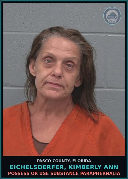CCW arrest card for EICHELSDERFER, KIMBERLY ANN in Pasco County: POSSESS OR USE DRUG PARAPHERNALIA