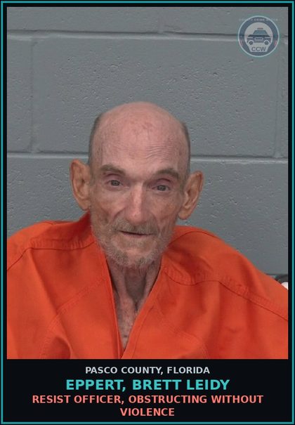 CCW arrest card for EPPERT, BRETT LEIDY in Pasco County: POSSESS contr substance W/O PRESCRIPTION
