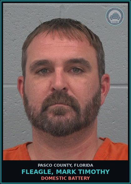 CCW arrest card for FLEAGLE, MARK TIMOTHY in Pasco County: DOMESTIC BATTERY