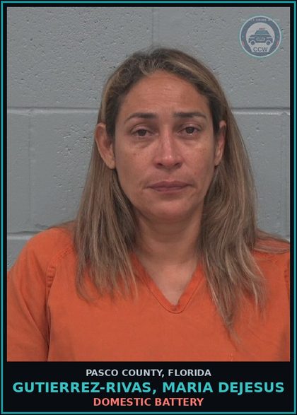 CCW arrest card for GUTIERREZ-RIVAS, MARIA DEJESUS in Pasco County: DOMESTIC BATTERY