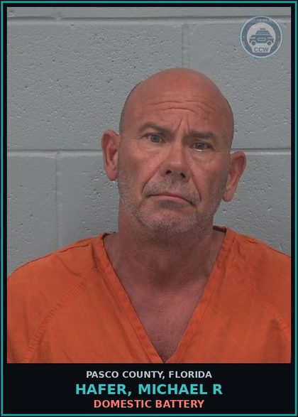 CCW arrest card for HAFER, MICHAEL R in Pasco County: DOMESTIC BATTERY