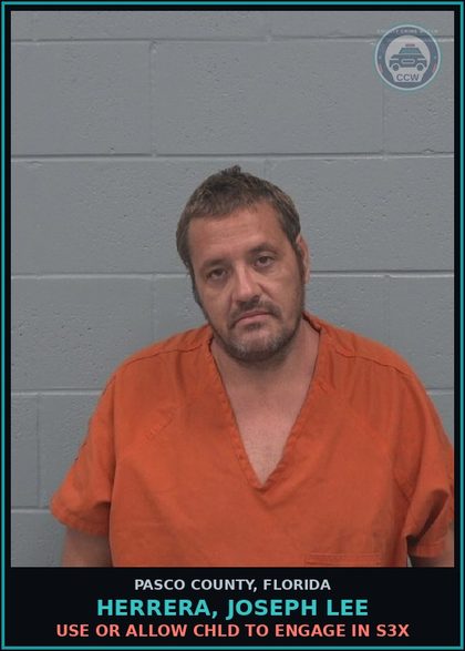 CCW arrest card for HERRERA, JOSEPH LEE in Pasco County: USE 2 WAY COMM DEVICE TO FACIL FELONY