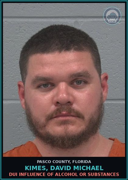 CCW arrest card for KIMES, DAVID MICHAEL in Pasco County: DUI INFLUENCE OF ALCOHOL OR DRUGS