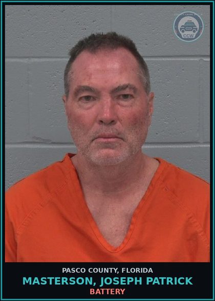 CCW arrest card for MASTERSON, JOSEPH PATRICK in Pasco County: BATTERY