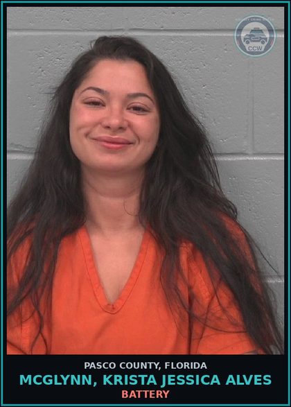 CCW arrest card for MCGLYNN, KRISTA JESSICA ALVES in Pasco County: BATTERY