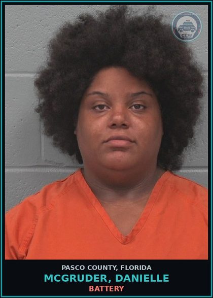 CCW arrest card for MCGRUDER, DANIELLE in Pasco County: BATTERY