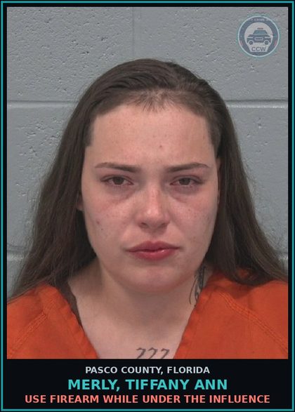 CCW arrest card for MERLY, TIFFANY ANN in Pasco County: POSSESS 20 GRAMS OR LESS