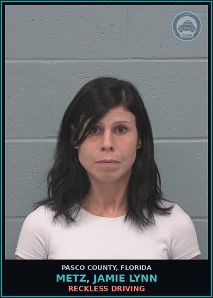 CCW arrest card for METZ, JAMIE LYNN in Pasco County: RECKLESS DRIVING