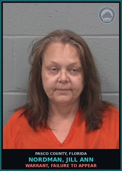 CCW arrest card for NORDMAN, JILL ANN in Pasco County: WARRANT, FAILURE TO APPEAR