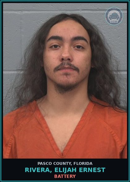 CCW arrest card for RIVERA, ELIJAH ERNEST in Pasco County: BATTERY