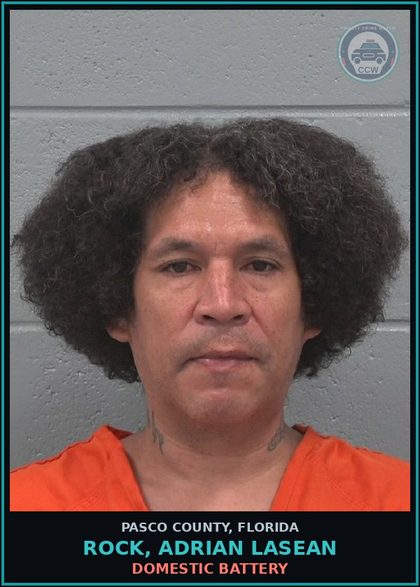 CCW arrest card for ROCK, ADRIAN LASEAN in Pasco County: DOMESTIC BATTERY
