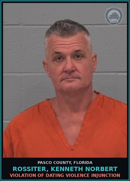 CCW arrest card for ROSSITER, KENNETH NORBERT in Pasco County: VIOLATION OF DATING VIOLENCE INJUNCTION