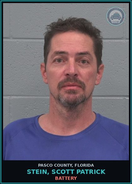 CCW arrest card for STEIN, SCOTT PATRICK in Pasco County: BATTERY