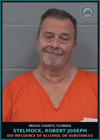 CCW arrest card for STELMOCK, ROBERT JOSEPH in Pasco County: DUI INFLUENCE OF ALCOHOL OR DRUGS