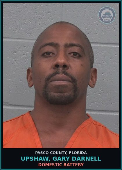 CCW arrest card for UPSHAW, GARY DARNELL in Pasco County: DOMESTIC BATTERY