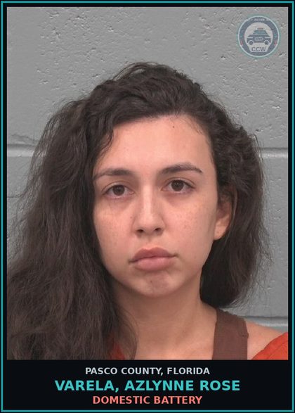 CCW arrest card for VARELA, AZLYNNE ROSE in Pasco County: DOMESTIC BATTERY