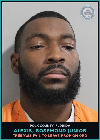 CCW arrest card for ALEXIS, ROSEMOND JUNIOR in Polk County: Dom Viol Agg Stalk After Injunctio