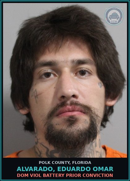 CCW arrest card for ALVARADO, EDUARDO OMAR in Polk County: POSS OF DRUG PARAPHERNAL SMOKING