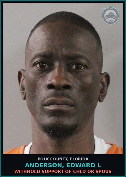 CCW arrest card for ANDERSON, EDWARD L in Polk County: Withhold Support of chld or Spous