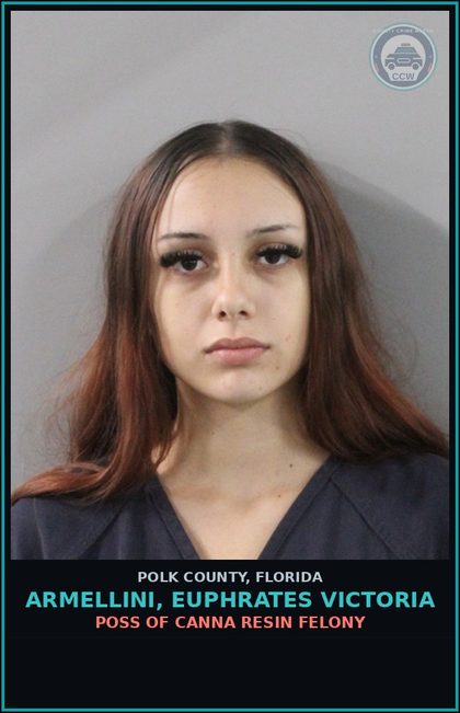 CCW arrest card for ARMELLINI, EUPHRATES VICTORIA in Polk County: Warrant Arrest Other Jurisdiction