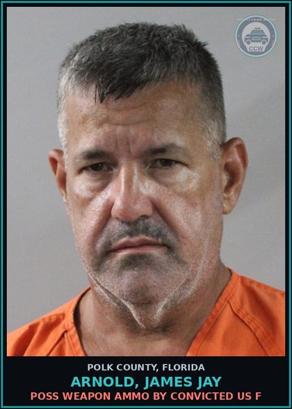 CCW arrest card for ARNOLD, JAMES JAY in Polk County: Canna POSSESS Not More Than 20