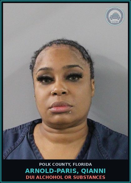 CCW arrest card for ARNOLD-PARIS, QIANNI in Polk County: DUI Alchohol or Drugs