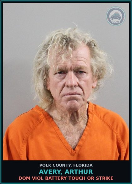 CCW arrest card for AVERY, ARTHUR in Polk County: Dom Viol Battery Touch or Strike