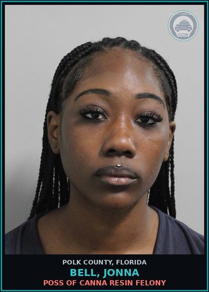 CCW arrest card for BELL, JONNA in Polk County: POSS OF DRUG PARAPHERNAL