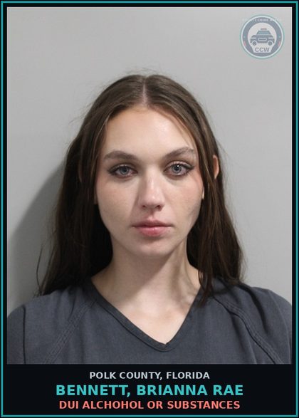 CCW arrest card for BENNETT, BRIANNA RAE in Polk County, Florida: DUI Alchohol or Drugs
