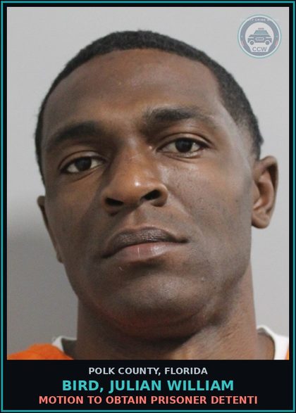 CCW arrest card for BIRD, JULIAN WILLIAM in Polk County: Motion to obtain prisoner DETENTI