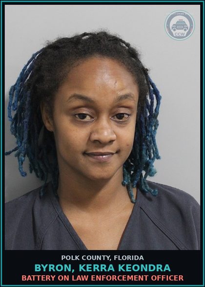 CCW arrest card for BYRON, KERRA KEONDRA in Polk County: Battery on Law Enforcement Officer