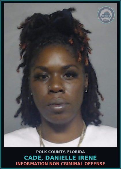 CCW arrest card for CADE, DANIELLE IRENE in Polk County: Information Non Criminal Offense