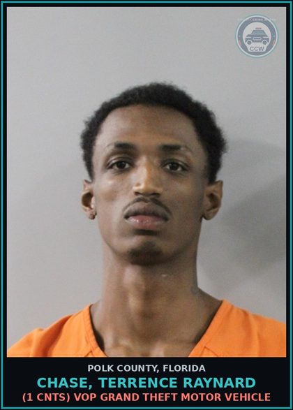 CCW arrest card for CHASE, TERRENCE RAYNARD in Polk County: (1 cnts) Poss. Use Narcotic Paraphernalia