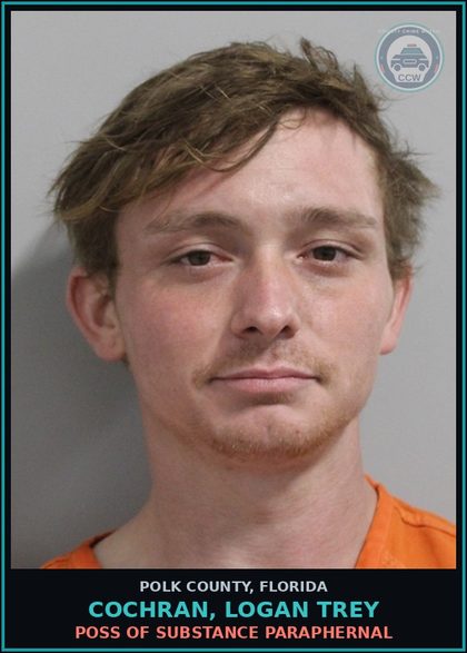 CCW arrest card for COCHRAN, LOGAN TREY in Polk County: Unregistered Fail to Register Mtr