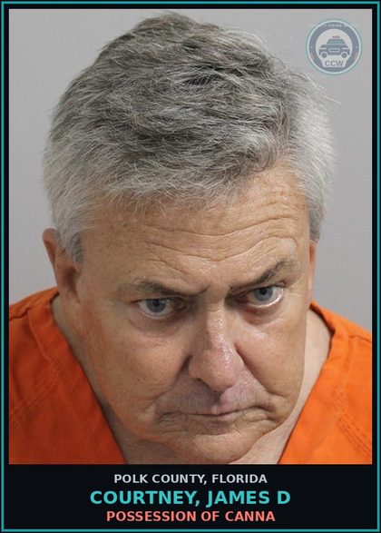 CCW arrest card for COURTNEY, JAMES D in Polk County: POSSESSION OF Canna