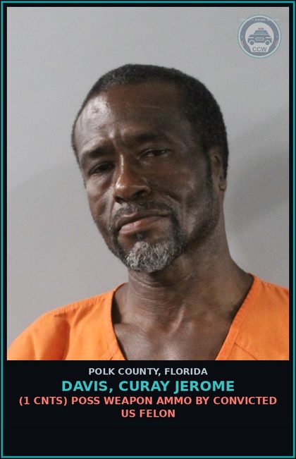 CCW arrest card for DAVIS, CURAY JEROME in Polk County: (1 cnts) Canna POSS NOT MORE THAN 20 GRAMS