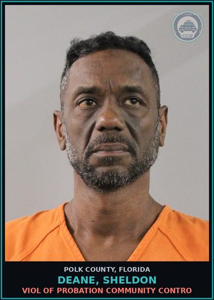 CCW arrest card for DEANE, SHELDON in Polk County: Viol of Probation Community Contro