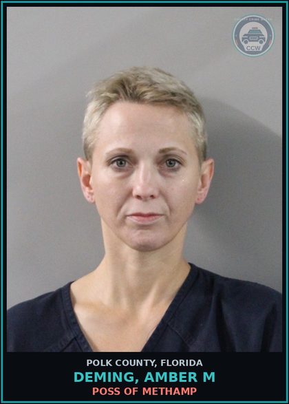 CCW arrest card for DEMING, AMBER M in Polk County: Poss. Use Narcotic Paraphernalia