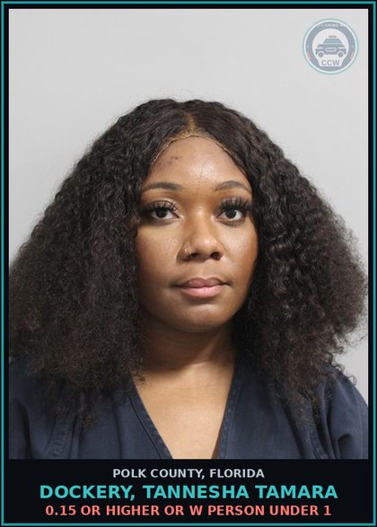 CCW arrest card for DOCKERY, TANNESHA TAMARA in Polk County: 0.15 or Higher or W Person Under 1