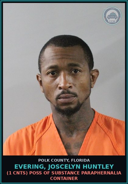 CCW arrest card for EVERING, JOSCELYN HUNTLEY in Polk County: (1 cnts) Canna POSSESS NOT MORE THAN 20 GRAMS
