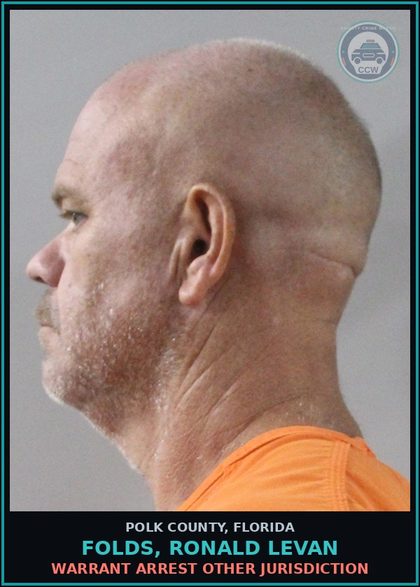 CCW arrest card for FOLDS, RONALD LEVAN in Polk County: Warrant Arrest Other Jurisdiction