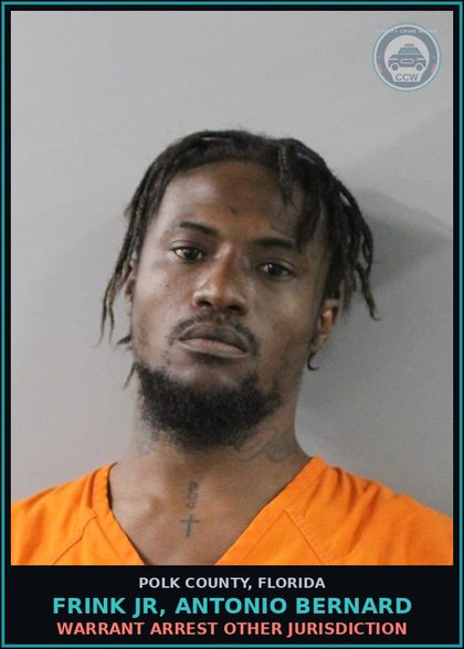 CCW arrest card for FRINK JR, ANTONIO BERNARD in Polk County: Warrant Arrest Other Jurisdiction