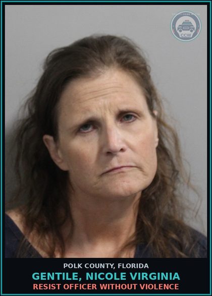 CCW arrest card for GENTILE, NICOLE VIRGINIA in Polk County: Resist Officer without Violence