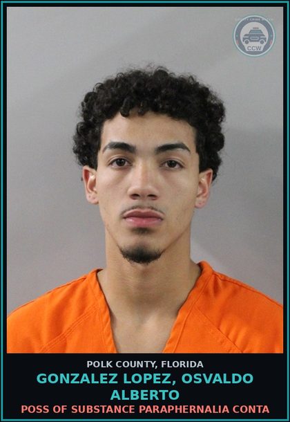 CCW arrest card for GONZALEZ LOPEZ, OSVALDO ALBERTO in Polk County: Canna POSSESS Not More Than 20