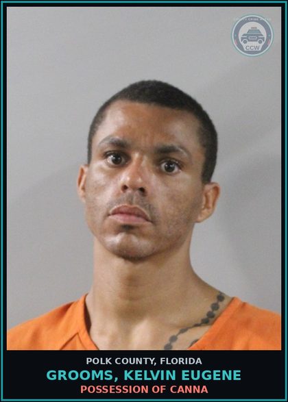 CCW arrest card for GROOMS, KELVIN EUGENE in Polk County: POSSESSION OF Canna