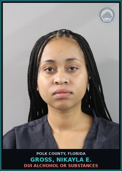 CCW arrest card for GROSS, NIKAYLA E. in Polk County: DUI Alchohol or Drugs
