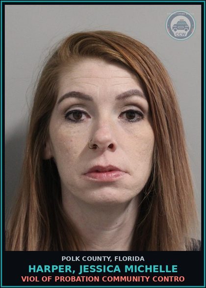 CCW arrest card for HARPER, JESSICA MICHELLE in Polk County: Viol of Probation Community Contro