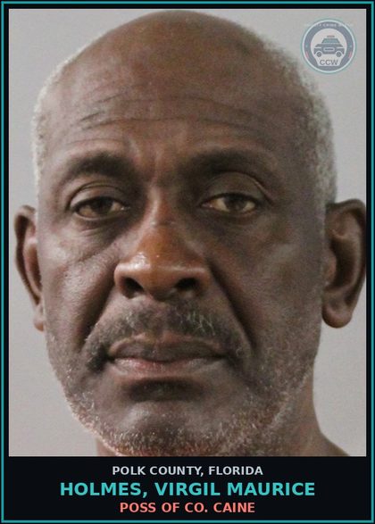 CCW arrest card for HOLMES, VIRGIL MAURICE in Polk County: Poss. Use Narcotic Paraphernalia