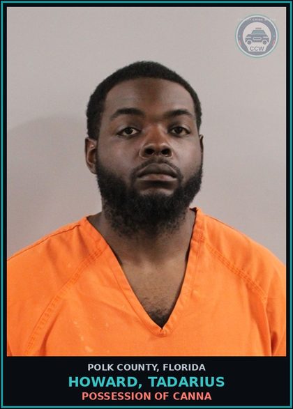 CCW arrest card for HOWARD, TADARIUS in Polk County: POSSESSION OF Canna