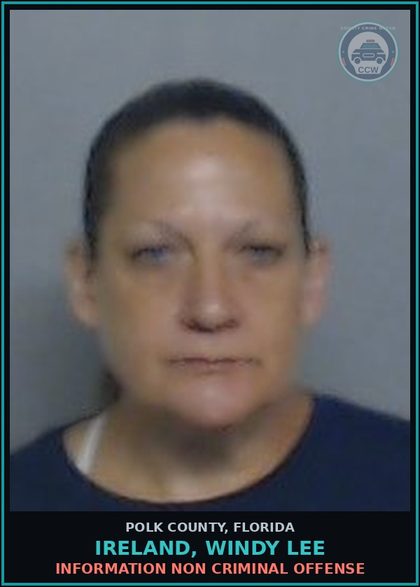 CCW arrest card for IRELAND, WINDY LEE in Polk County: Information Non Criminal Offense